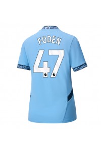 Manchester City Phil Foden #47 Voetbaltruitje Thuis tenue Dames 2024-25 Korte Mouw